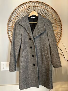 Zara Gray long Pea Coat